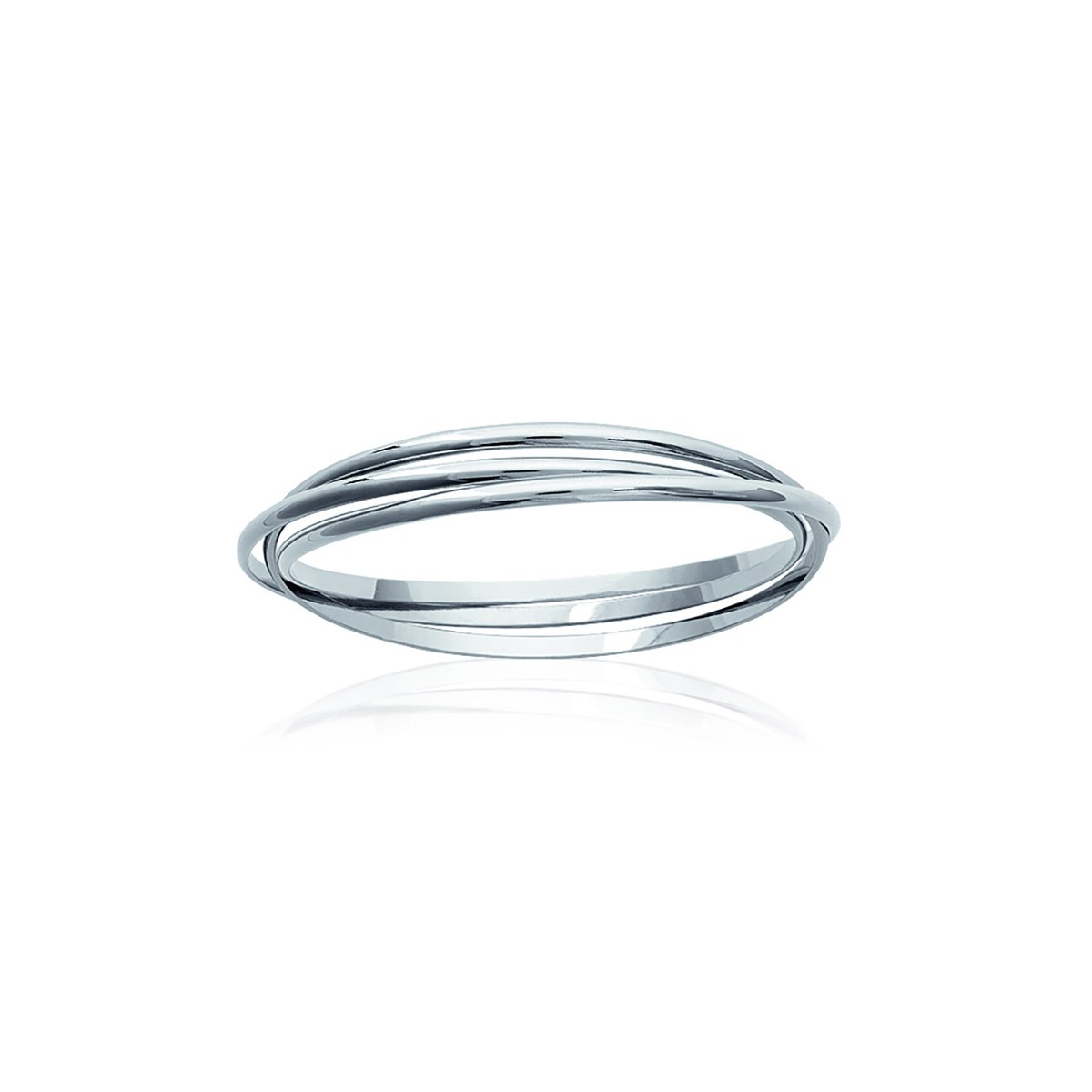 Jonc Brillaxis argent 3 anneaux