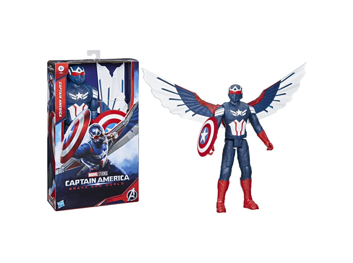 FIGURA CAPITÃO AMERICA HASBRO DELUXE TITAN 30CM