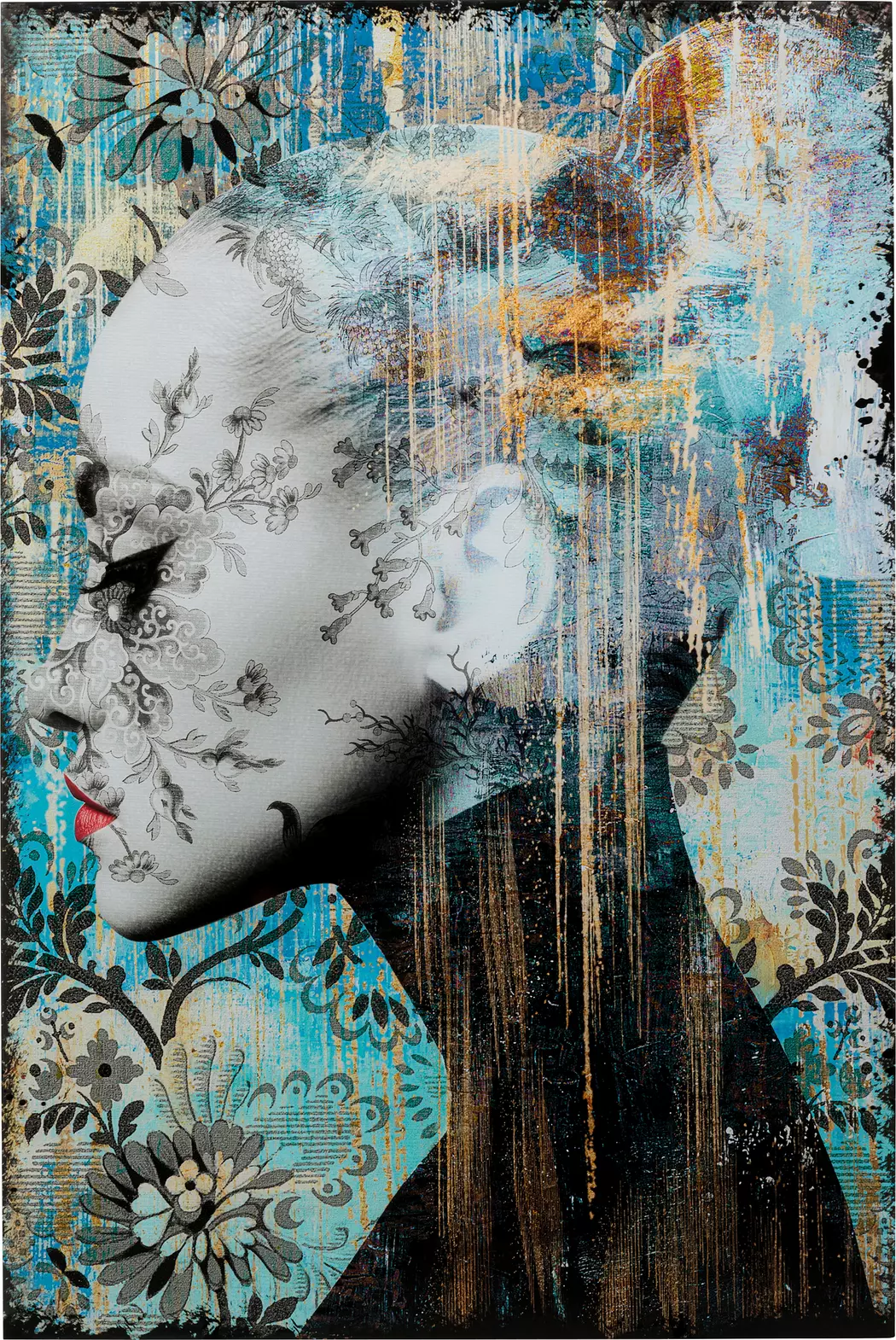 Wandbild 100 x 150 cm Lady Flower