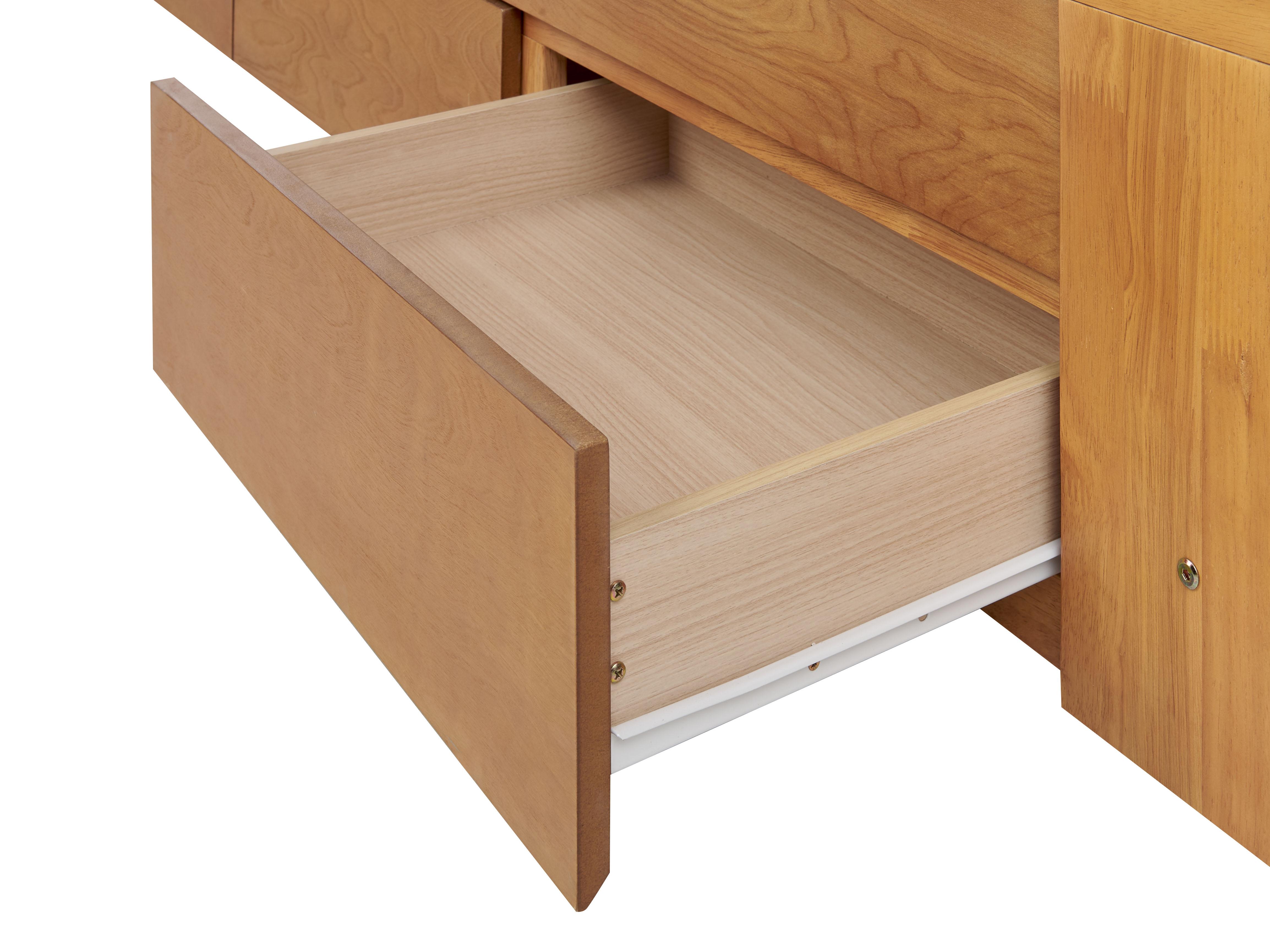 Bed met opbergladen Hout CAHORS 90 x 200 cm Bruin