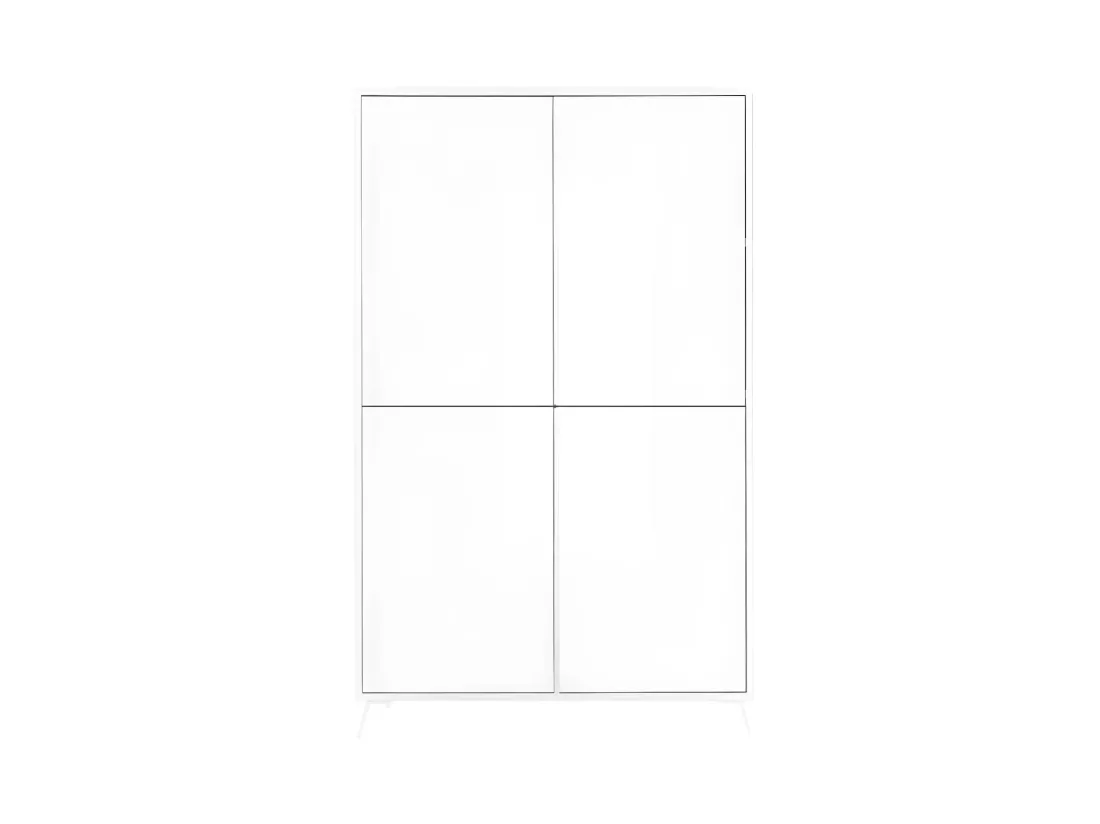 Vaisselier 4 portes Laqué Blanc brillant - TREVISE