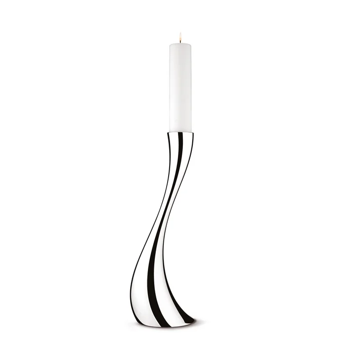 Georg Jensen - Cobra Bodenkerzenleuchter (Edelstahl), 40 cm