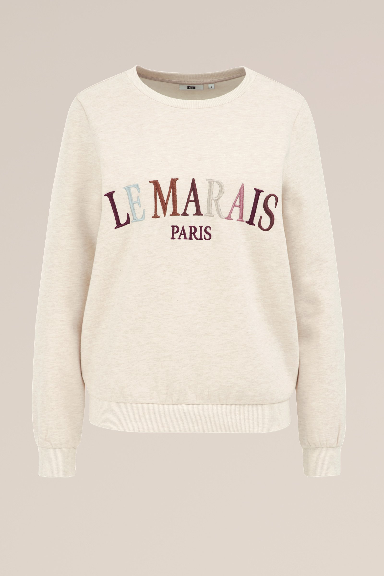 sweater met embroidery WE Fashion Beige