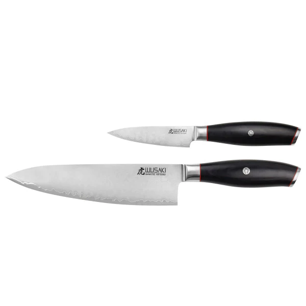Coffret 2 couteaux chef + office Wusaki Fujiko Black 10Cr Wusaki