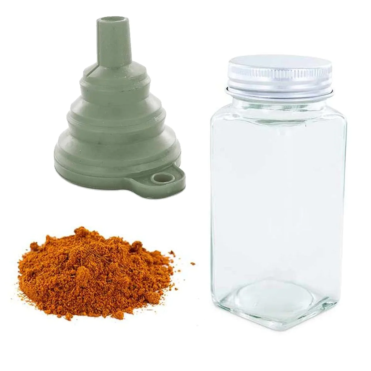 Flacon à épices poudreur + entonnoir + chili con carne 40 g Aromandise