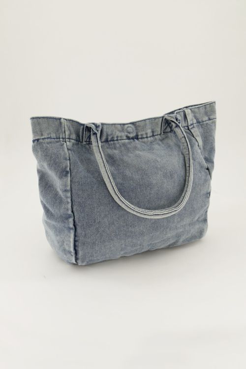 Blauwe denim mini shopper