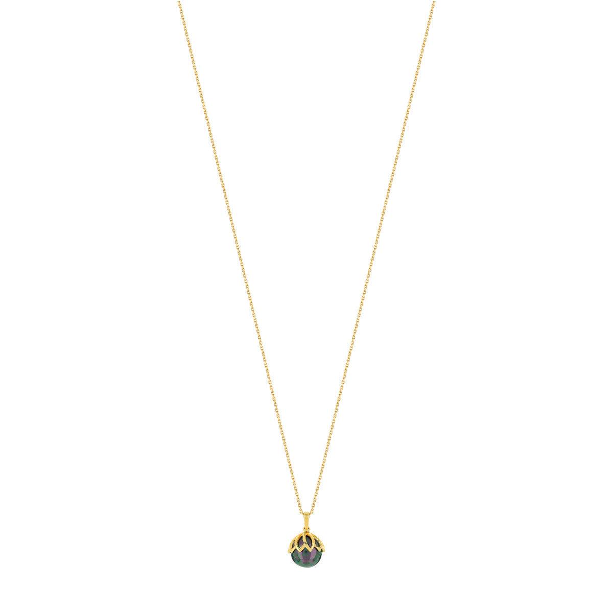 Collier or jaune 375 perle de culture de Tahiti 45 cm