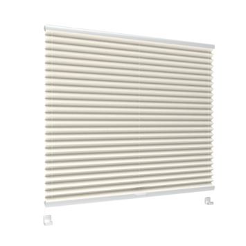 Enkel plisségordijn Draaikiepraam hout 7128creme