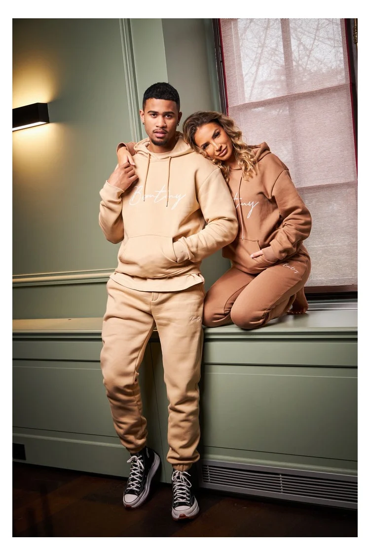 Sweat à capuche beige foncé Brentiny