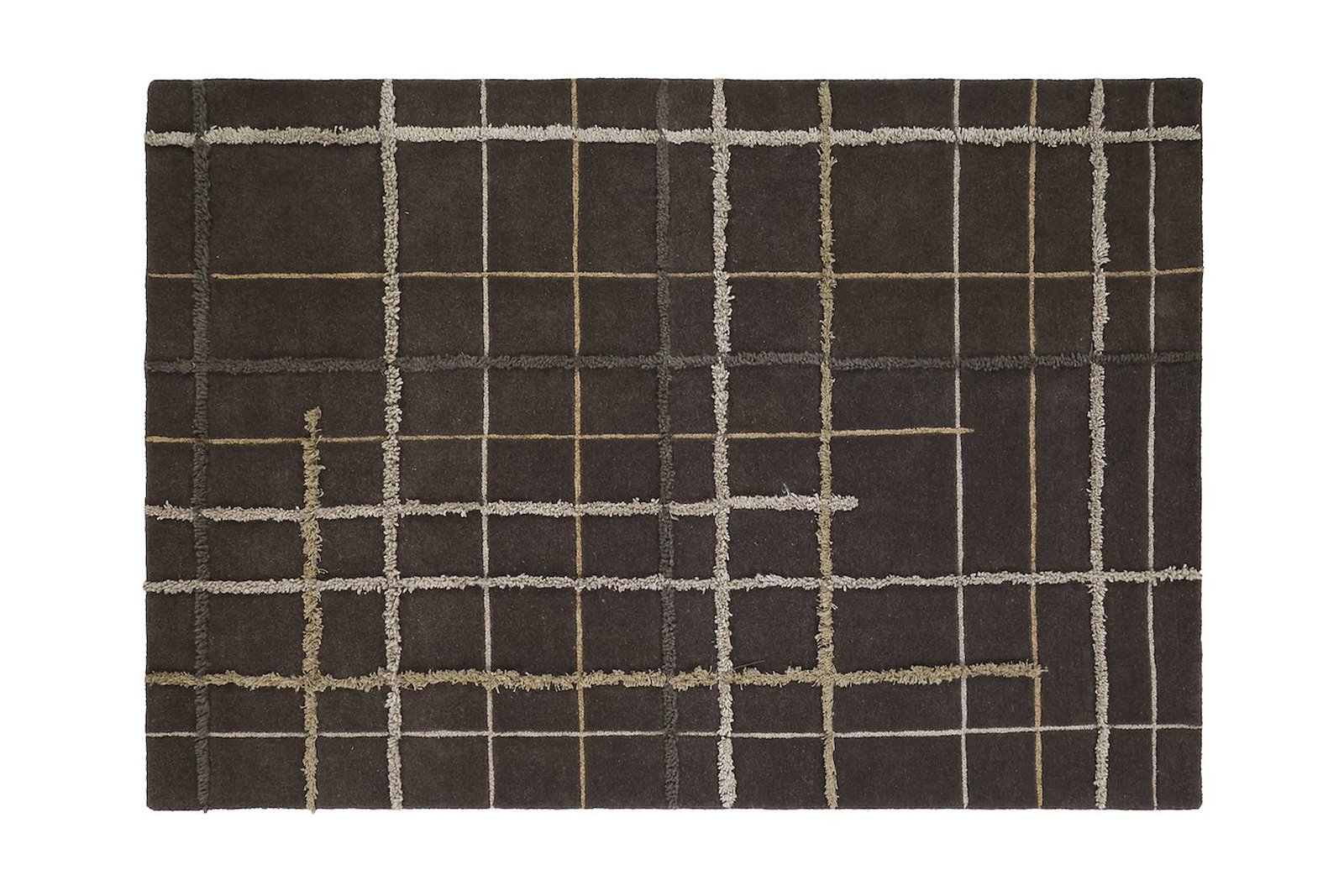 Tofino gulvteppe 160x230 Brun/beige 160x230cm håndlaget 91% ull ,3% bambus + 3% jute + 3% flex med bomull bakside
