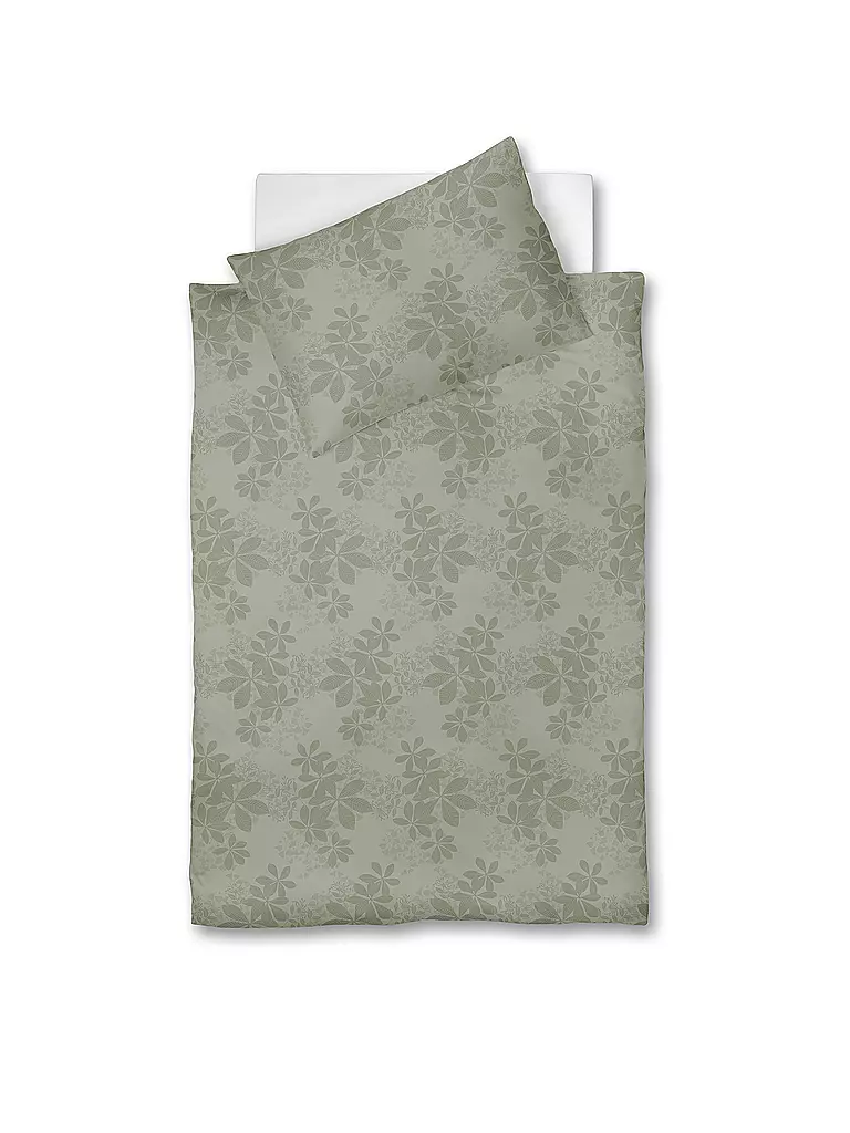 FLEURESSE Damast Bettwäsche OPAL 70x90cm/140x220cm Olive olive