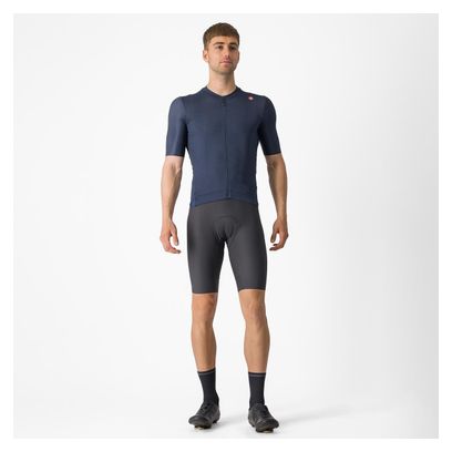 Maillot Manches Courtes Castelli Espresso Bleu