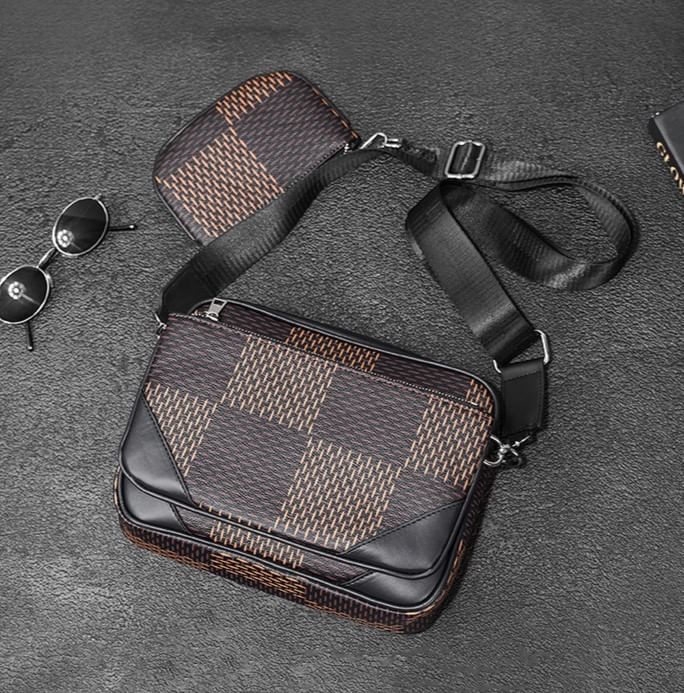 BagBuzz - Set: Geruite crossbodytas + sleutelhanger