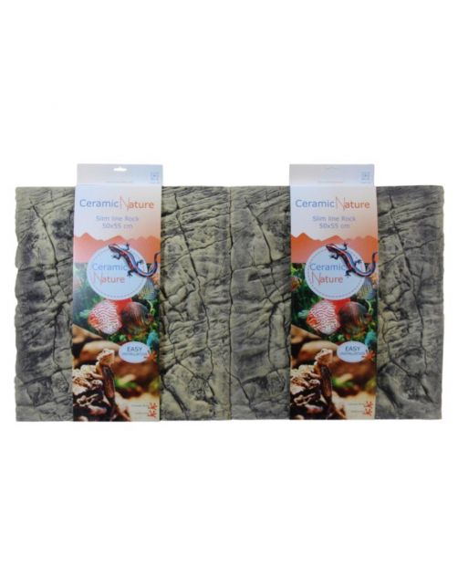 Ceramicnature Cn Slimline Rock Colorado Brown Bruin - Aquarium - Achterwand