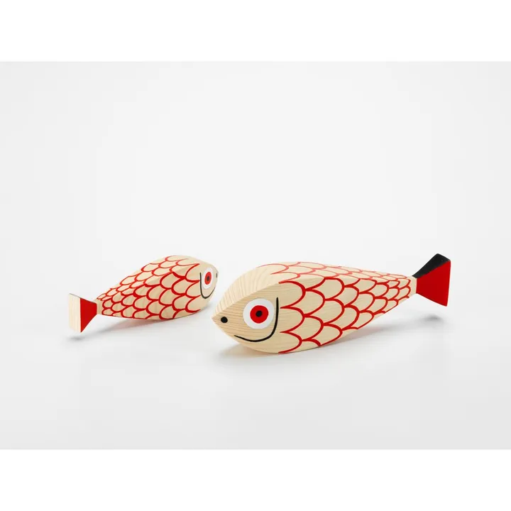 Vitra Décoration en bois Mother fish and child - Alexander Girard | Rouge