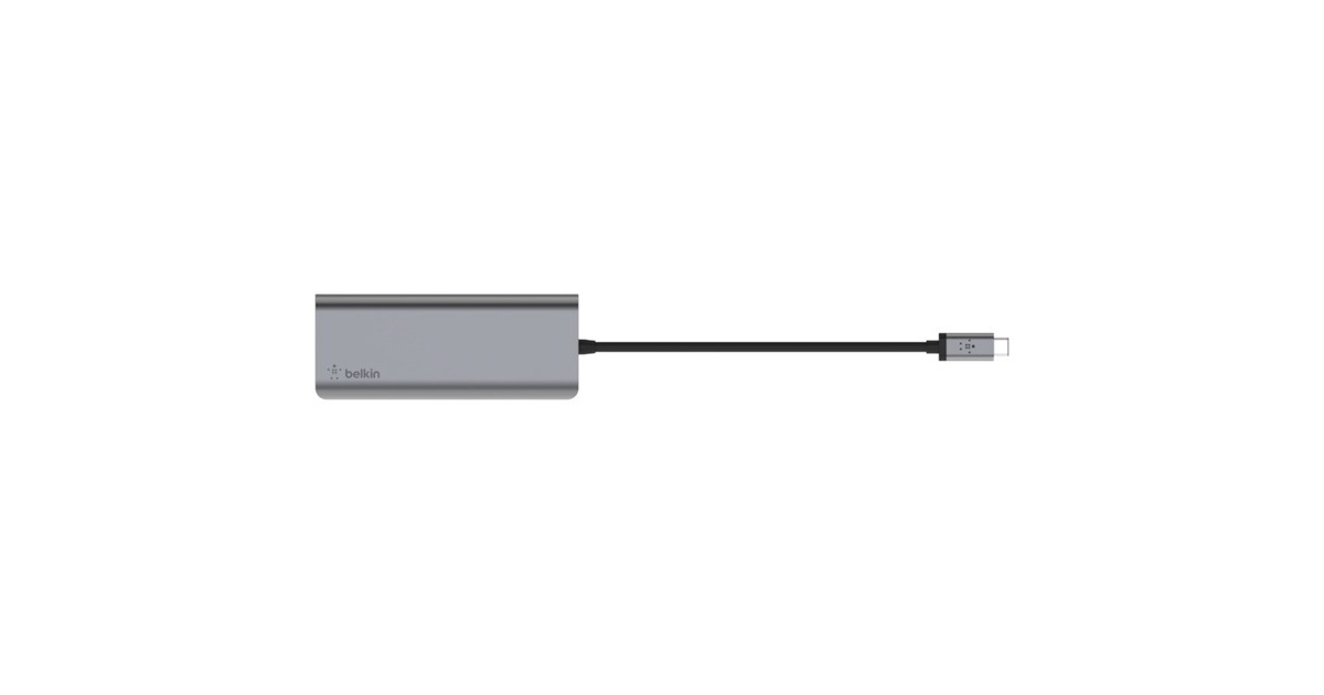 BelkinCONNECT Meerpoorts 6-in-1 USB-C hub dockingstation  (Zilver)