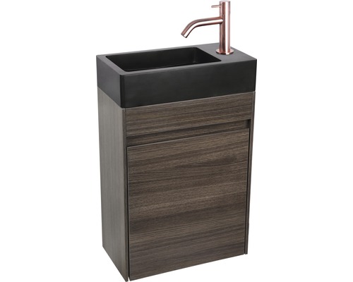 Wastafelmeubel Verschil HURA L BxHxD 39,5 x 52 cm x 21,5 cm Frontkleur eikengrijs