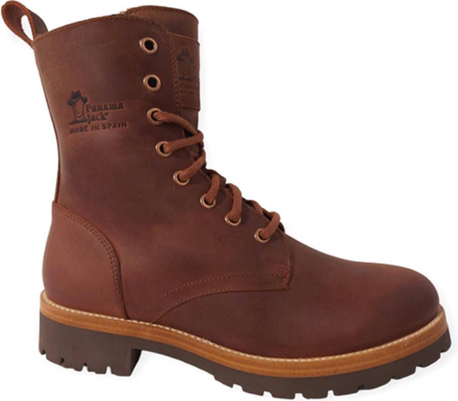 Panama Jack FRISIA~B10~~~~~~~~~~~~~~~~~~~~ Hoge sneakersVeterlaarzenDames veterschoenenDames sneakersHalf-hoge schoenen Cognac