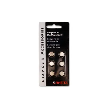 Neodym-Magnete N42 für Glas-Magnettafeln, 124 Tesla, Haftkraft 3 kg, 6 Stück