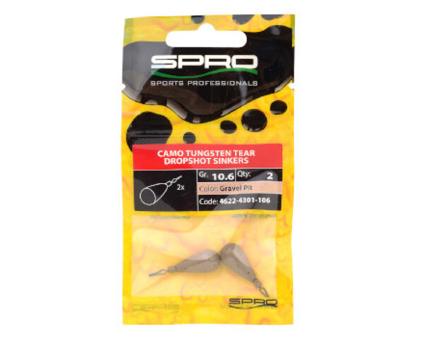 Spro Camo Tungsten Tear Dropshot Sinkers