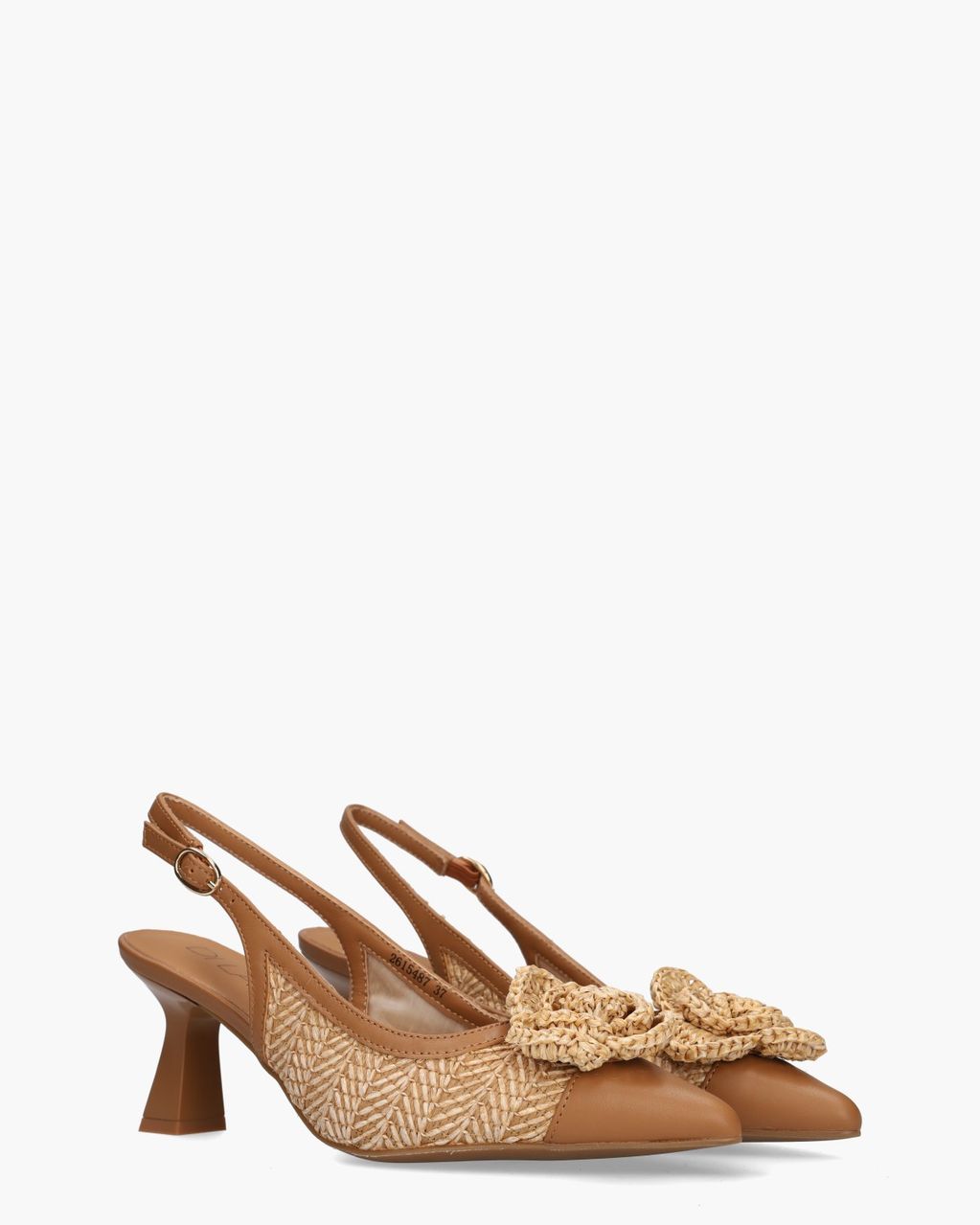 Di Lauro Deriva Cognac Dames Slingbackpumps