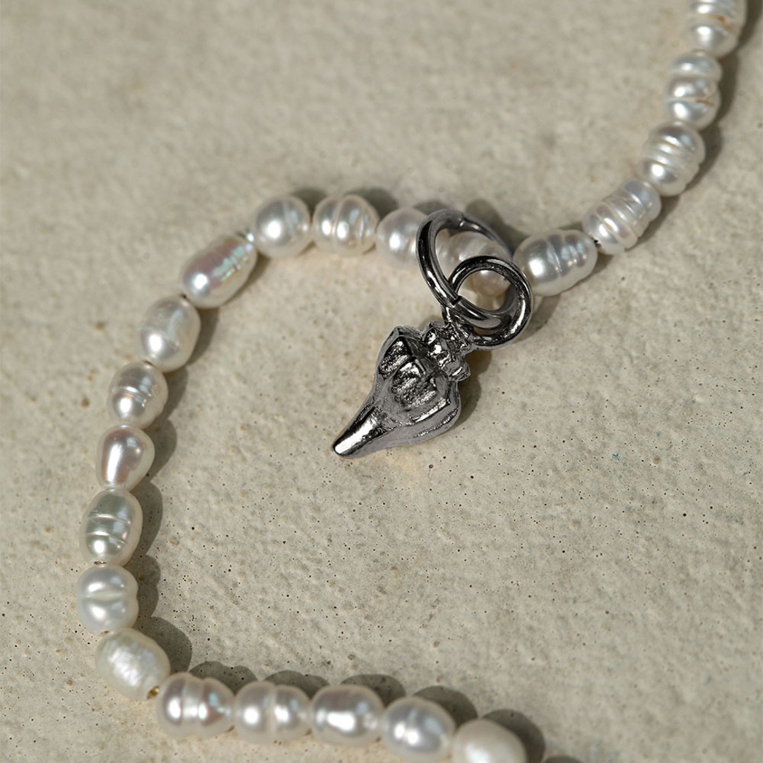 Paul Hewitt Charm Sea Shell Marinium Ocean Steel Silbrig