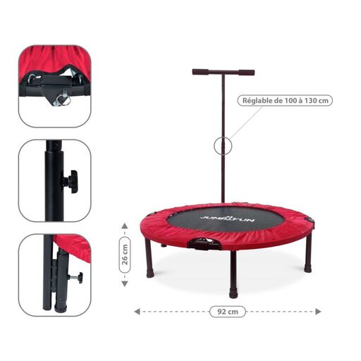 Mini trampolim dobrável Jump4fun - Ø92cm