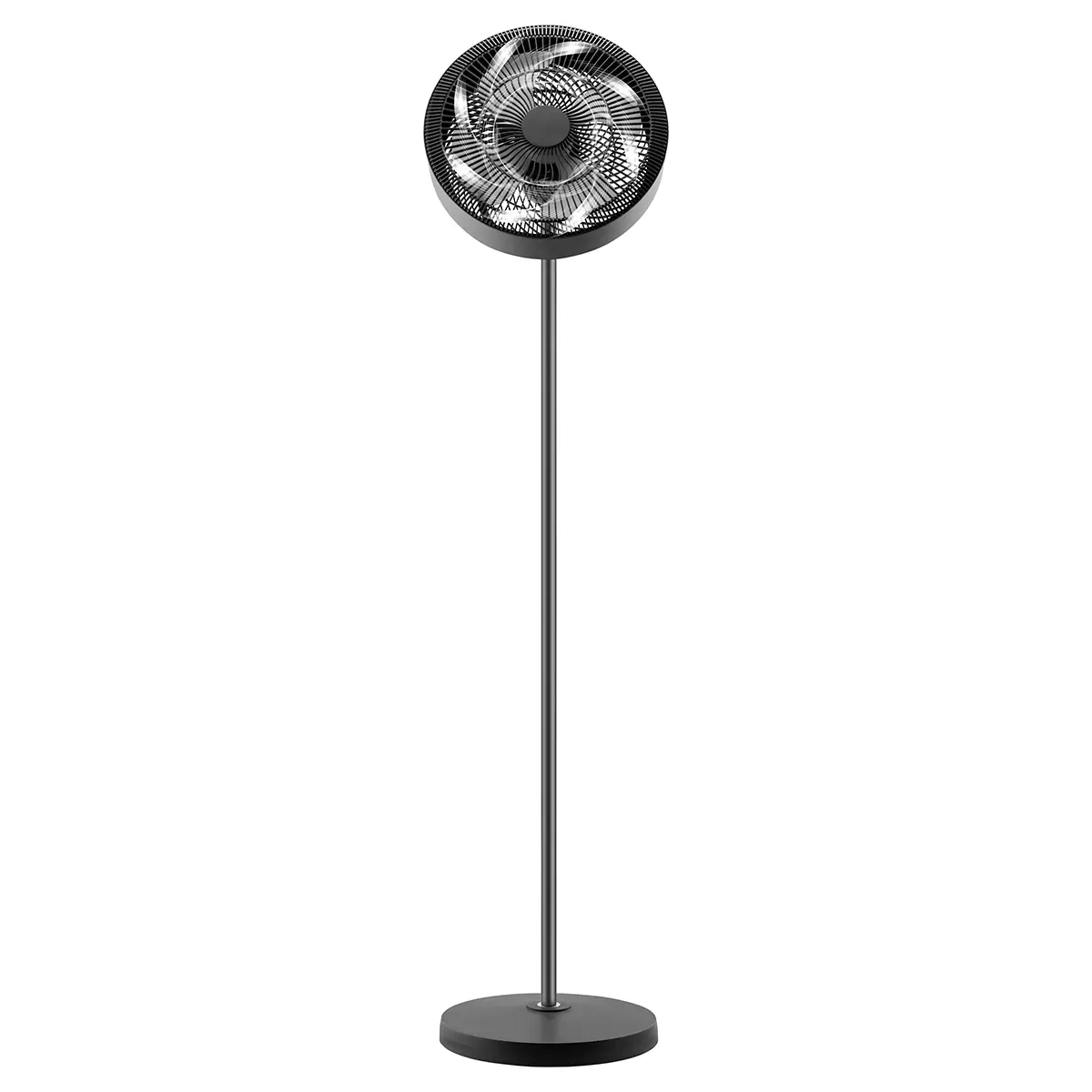 Standventilator mit Licht Schwarz
