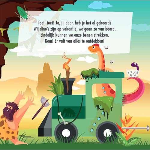 Lantaarn publishers rijmpjesboek en puzzeltrein dino's
