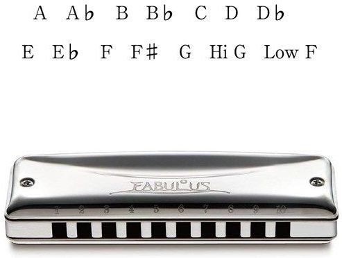 Suzuki Fabulous harmonica F-20E in key: C