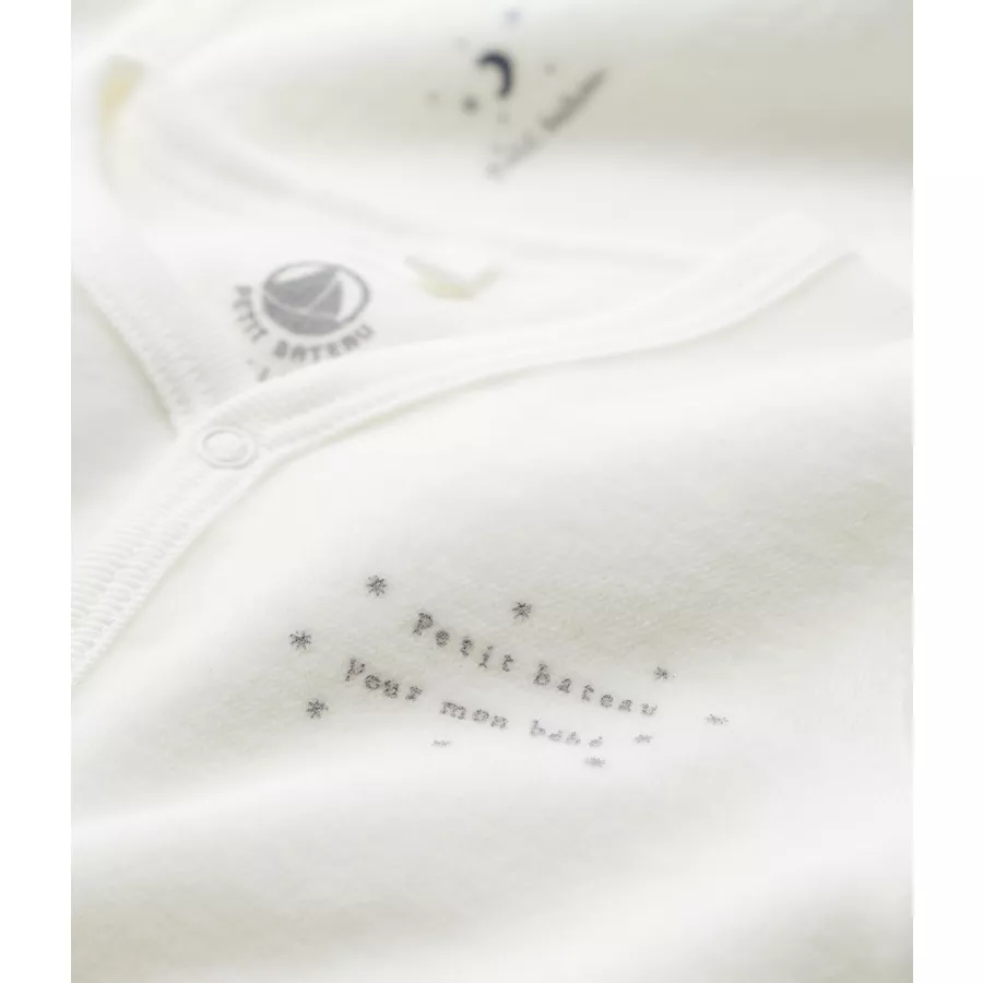 Petit Bateau Schlafoverall 2er Pack weiß