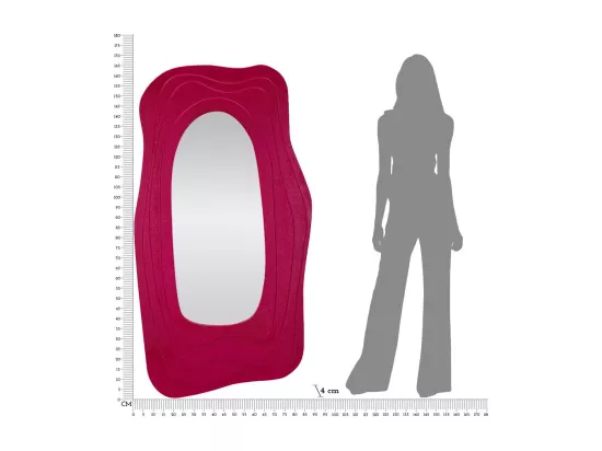 Miroir mural fuchsia 90x4x165 cm