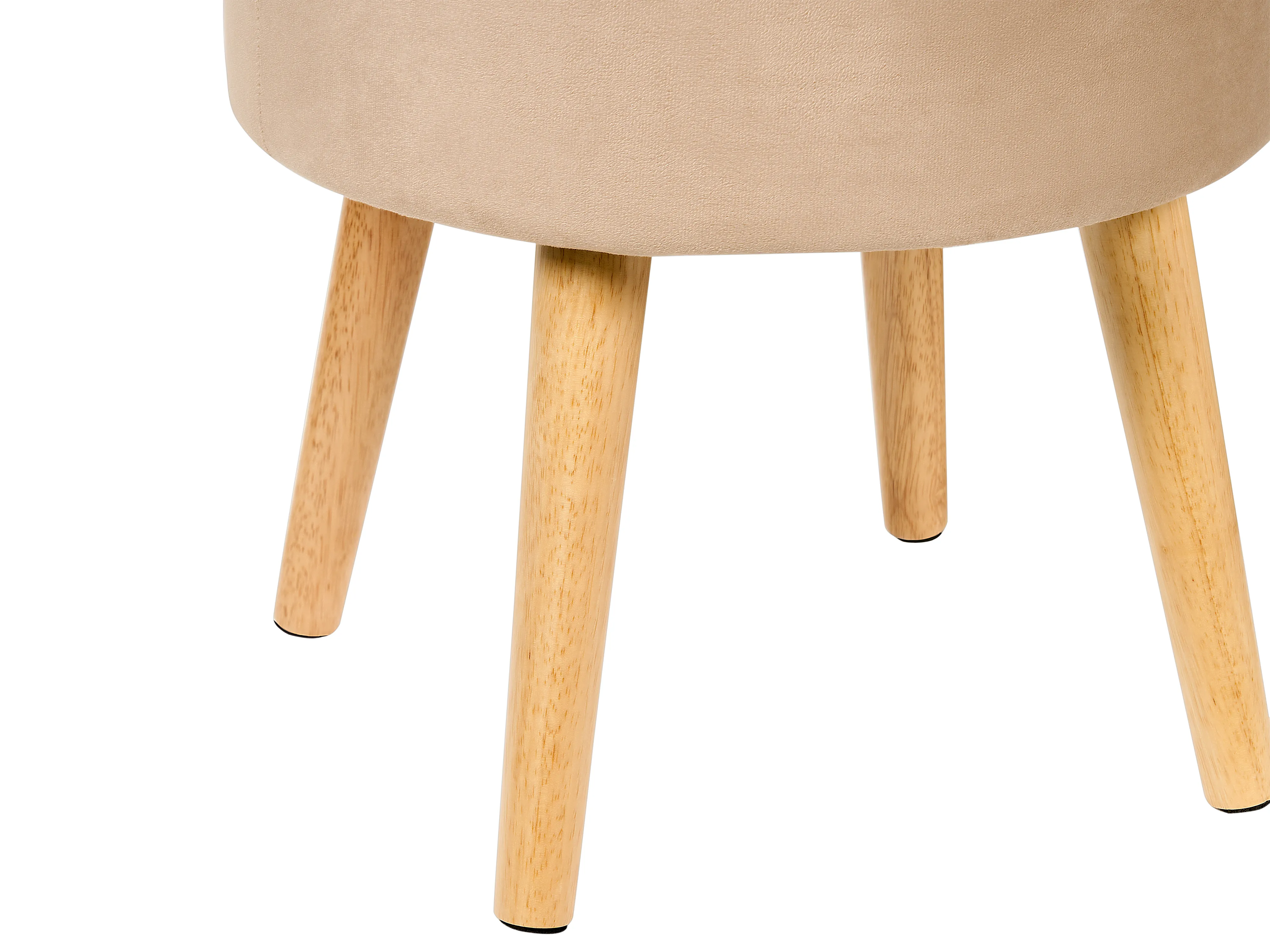Hocker met opbergruimte NEELY Fluweel Beige