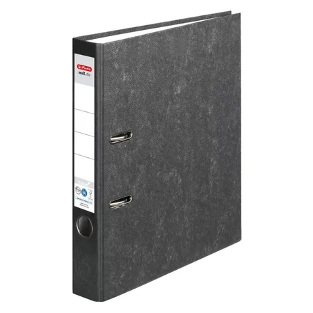Herlitz Ordner A4 5cm FSC-Mix maXfile schwarz nature