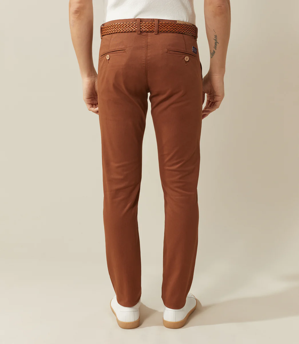 Pantalon casual tabac 