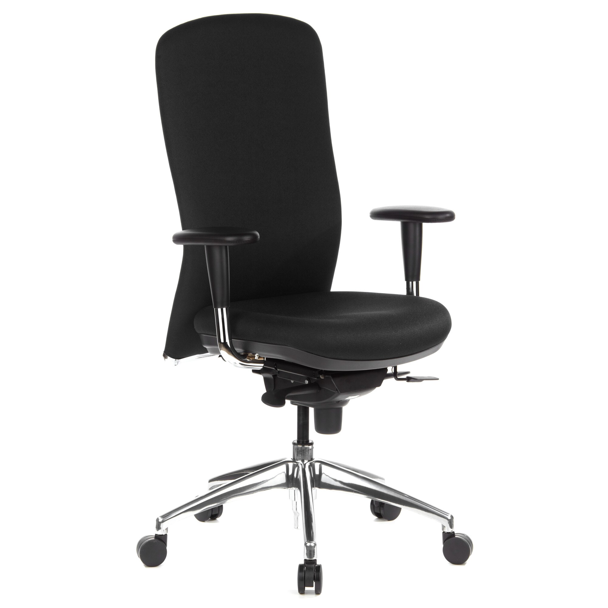 High End Bürostuhl HIGH-TEC Stoff mit Armlehnen (höhenverstellbar) hjh OFFICE