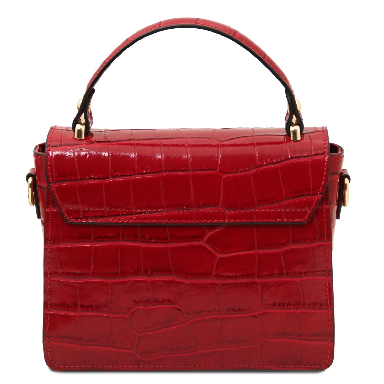 TL142503 – Croque – Croc print leren Handtas