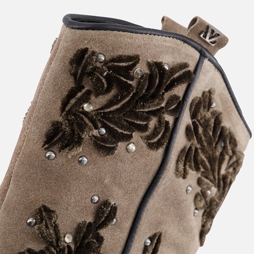 Lazamani Cowboylaarzen velvet taupe Suede