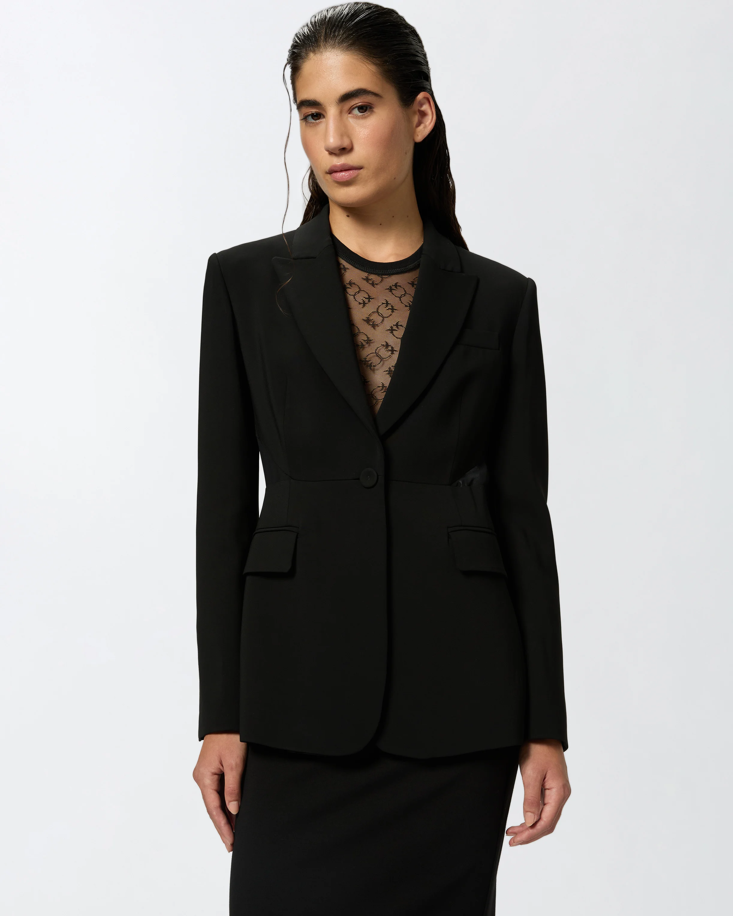 Blazer avec empiècement au dos | Noir
