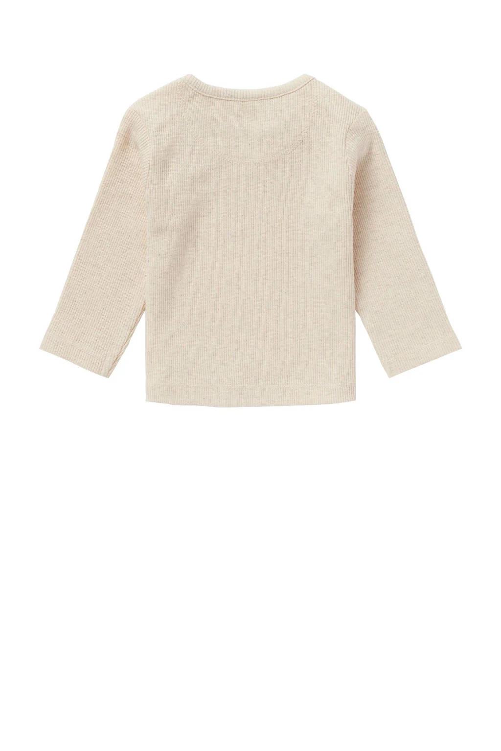 Noppies baby gemÃªleerde ribgebreide longsleeve Natal met katoen beige melange