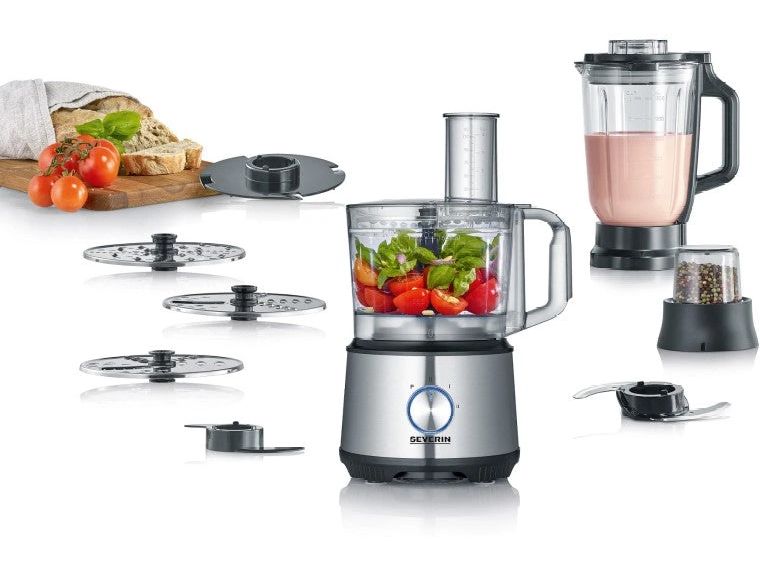 Severin Food Processor KM 3892 Schwarz/Silber Multifunktionale Küchenmaschine