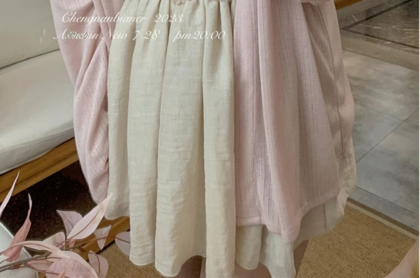 Glotto - Lange mouwen ronde hals knoopsluiting cardigan