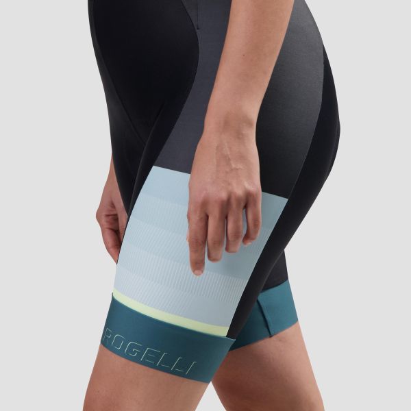 Rogelli Impress II Bib Cykelshorts, Black/Blue/Yellow