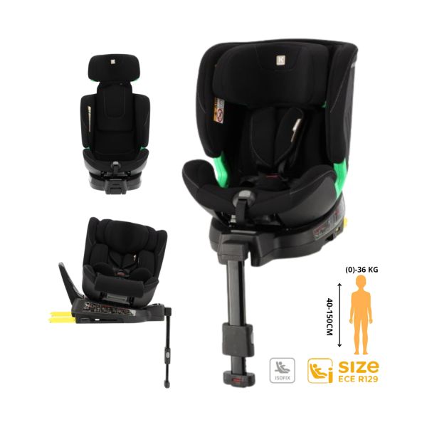 Kidsriver Autostoel Circle Warm Black 40 - 150 cm (0-12 Jaar)
