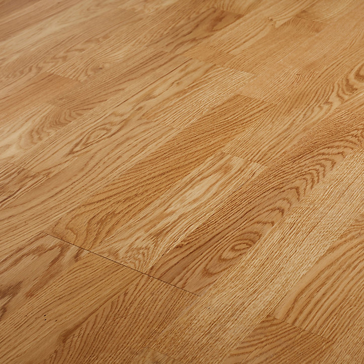 Parquet contrecollé clipsable Elkins XXL en chêne verni naturel