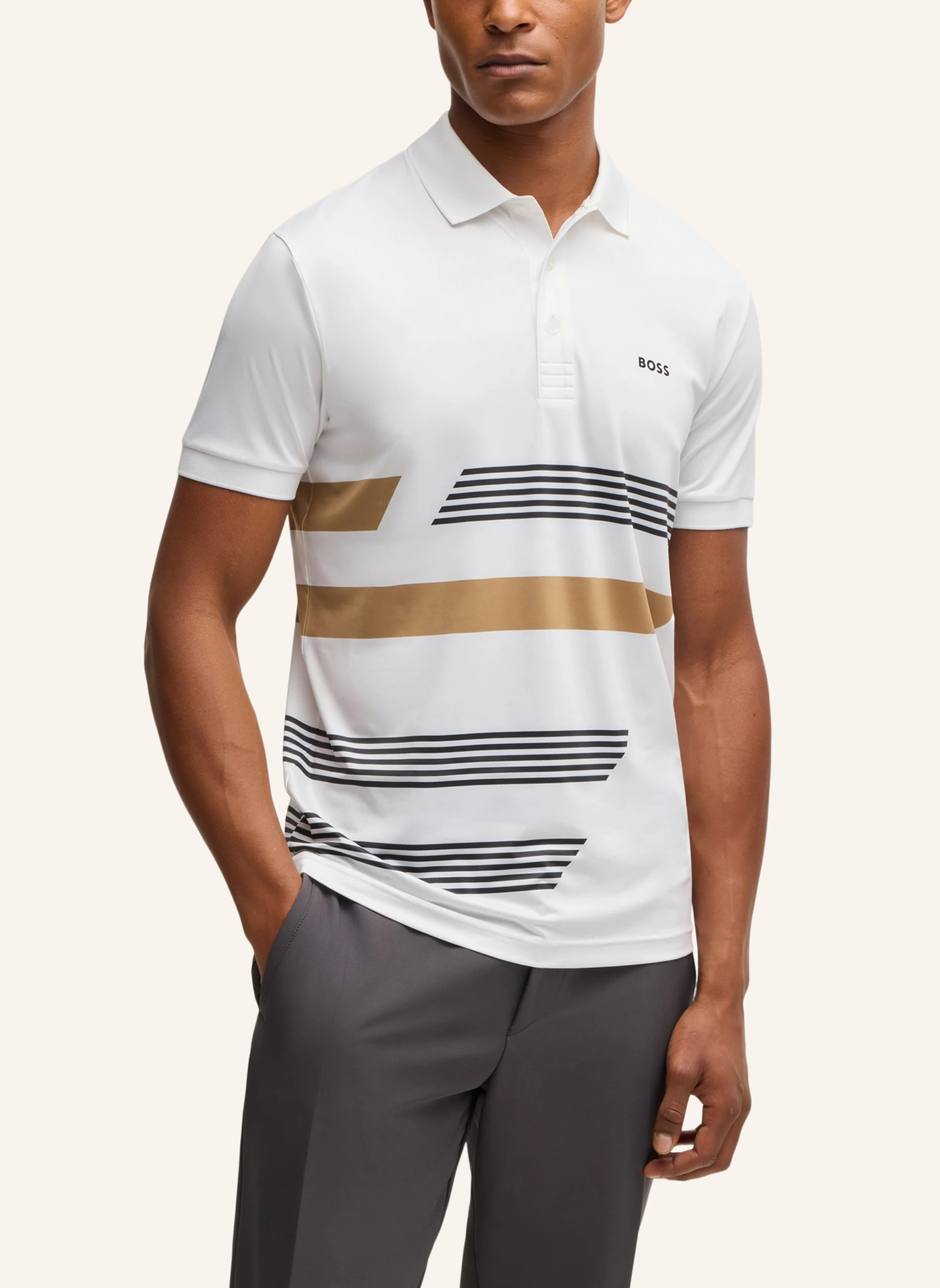 BOSS Poloshirt PADDY TAPE PRINT Regular Fit