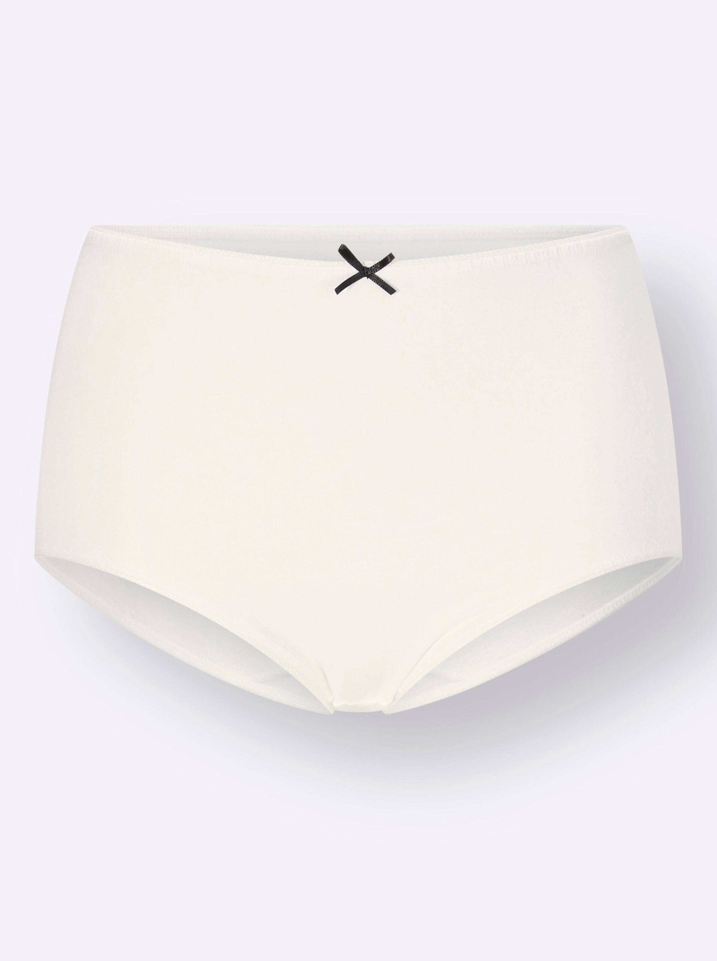 wäschepur Taillenslip in 3x weiß-bedruckt + weiß
