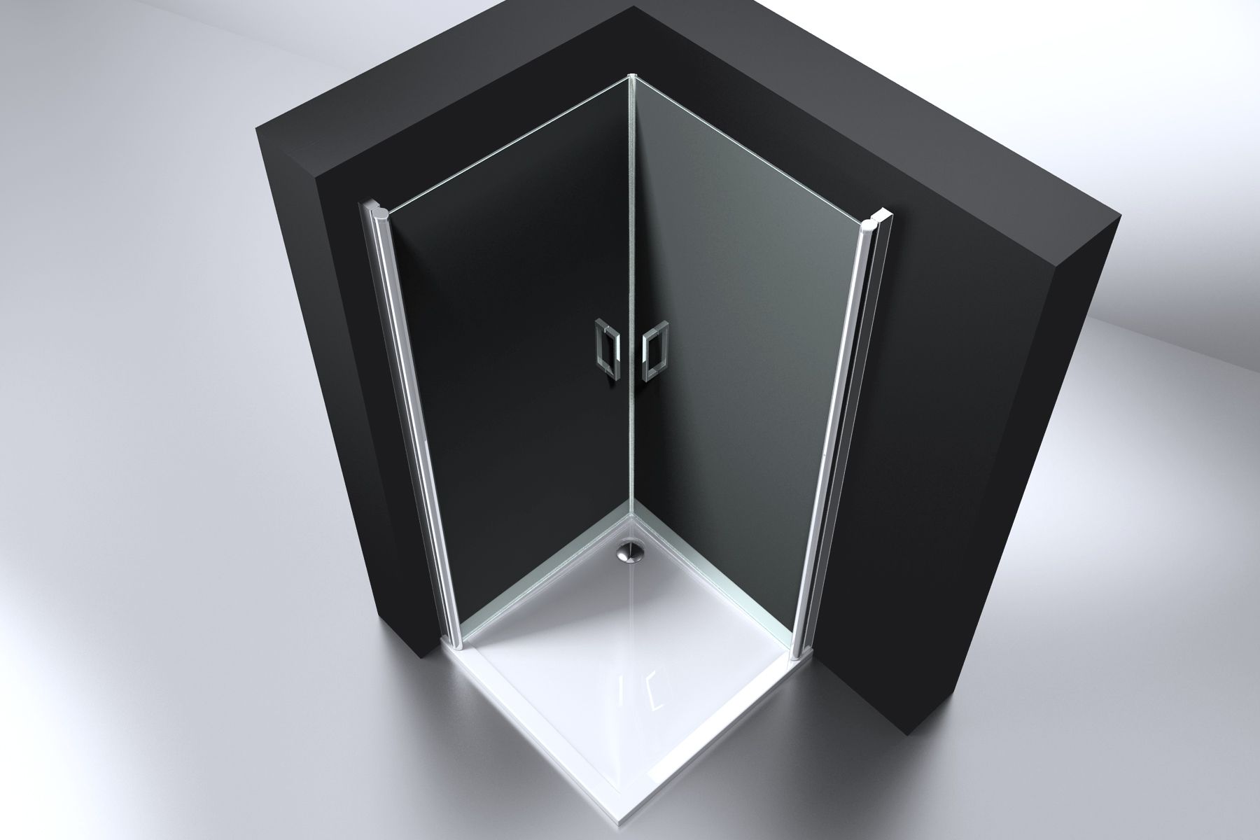 Best Design Arek vierkante douchecabine met 2 deuren 100x100cm anti-kalk