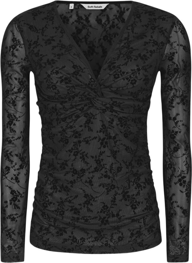 Soft Rebels SRTalula Twist V-neck Top Black