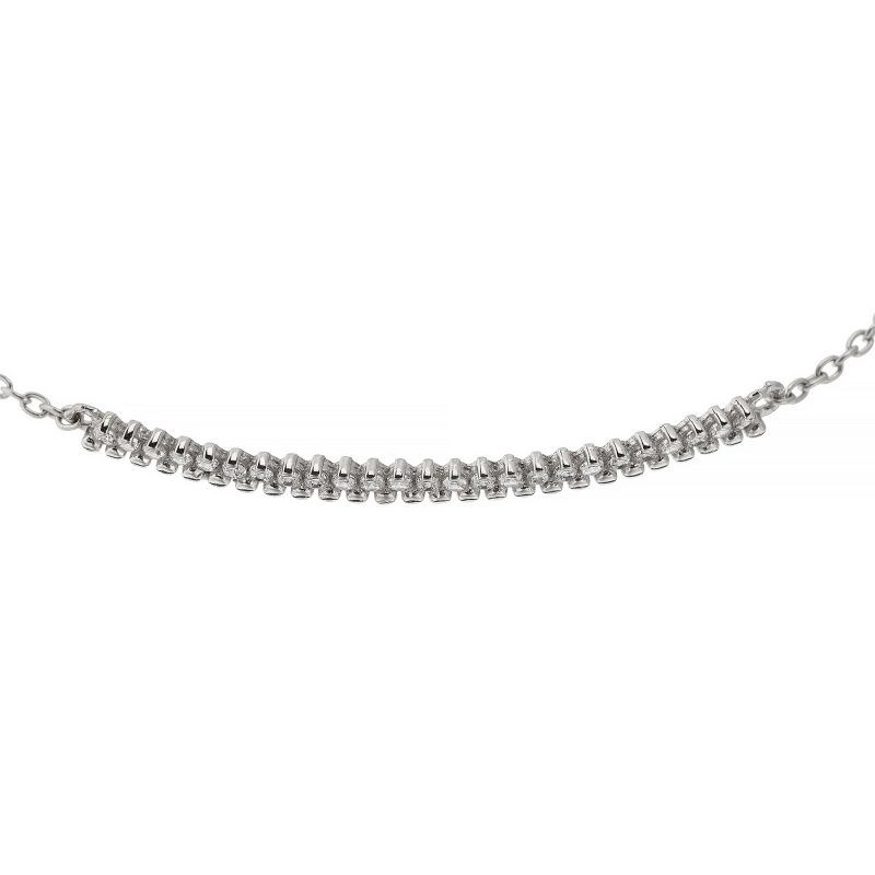 Bracelet chaine or blanc et oxydes de zirconium 